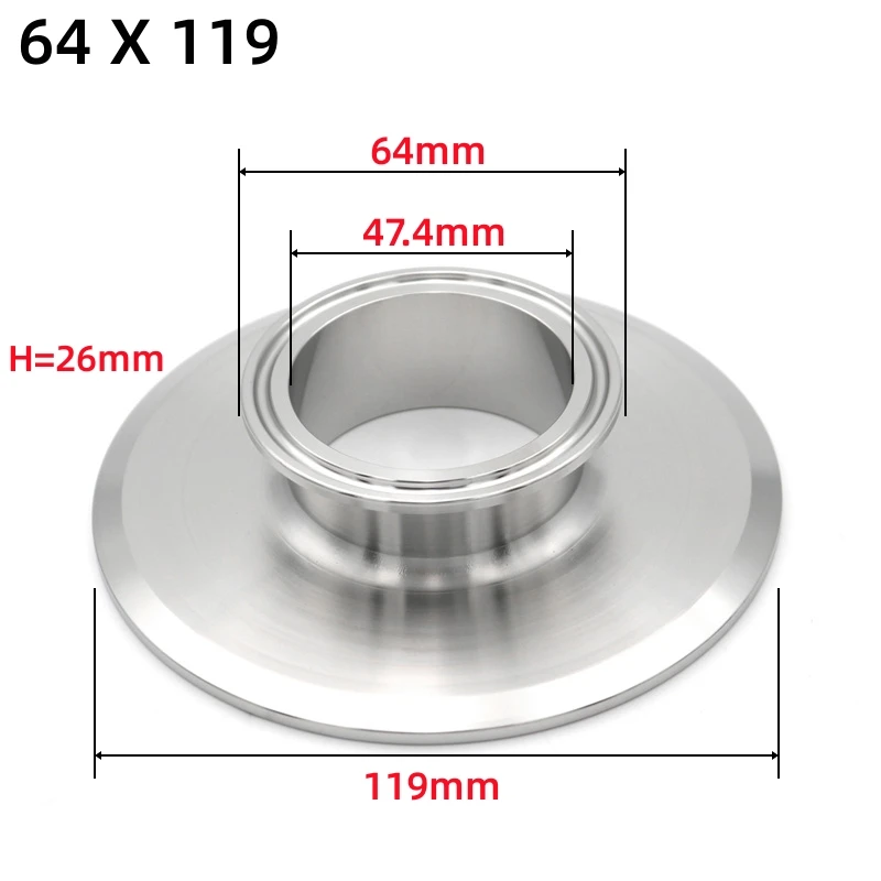 1.5" Solid Tri Clamp End Cap In SS304 Stainless Steel | LoCo Science Brand