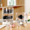 Acrylic Clear Round Storage Box Stackable Belt Rack Display Holder for Watch Jewelry Cosmetics Bracelets Rings Craft Toys Ties 1