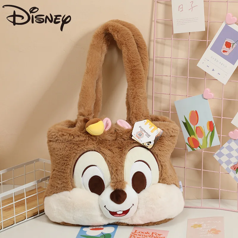 

Disney Handbag For Women Girls Cartoon Bag Plush Doll Shoulder Bag Large Capacity Tote Shopping Bags Anime Children Gift Kawaii