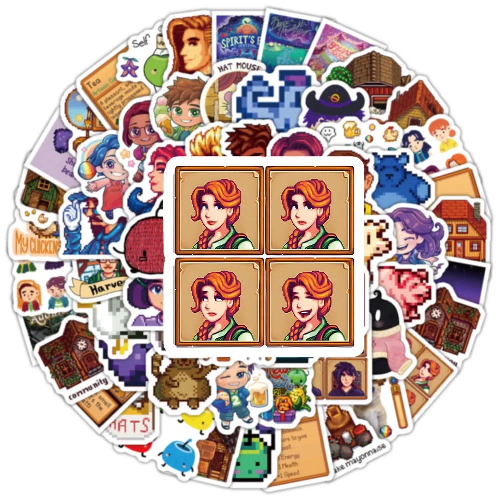 Stardew Valley Chicken Graffiti Decorative Sticker Pack - Perfect for Laptop, Phone, Scrapbook, and Luggage