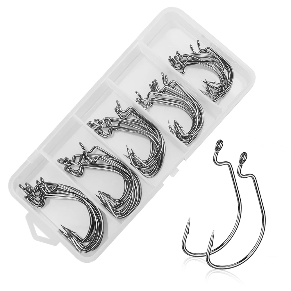 50PCS Fishing Circle Hook Wide Gap in-Line for Saltwater Freshwater High  Carbon Steel Fishing Hooks for Tuna Carp Catfish Bass - AliExpress