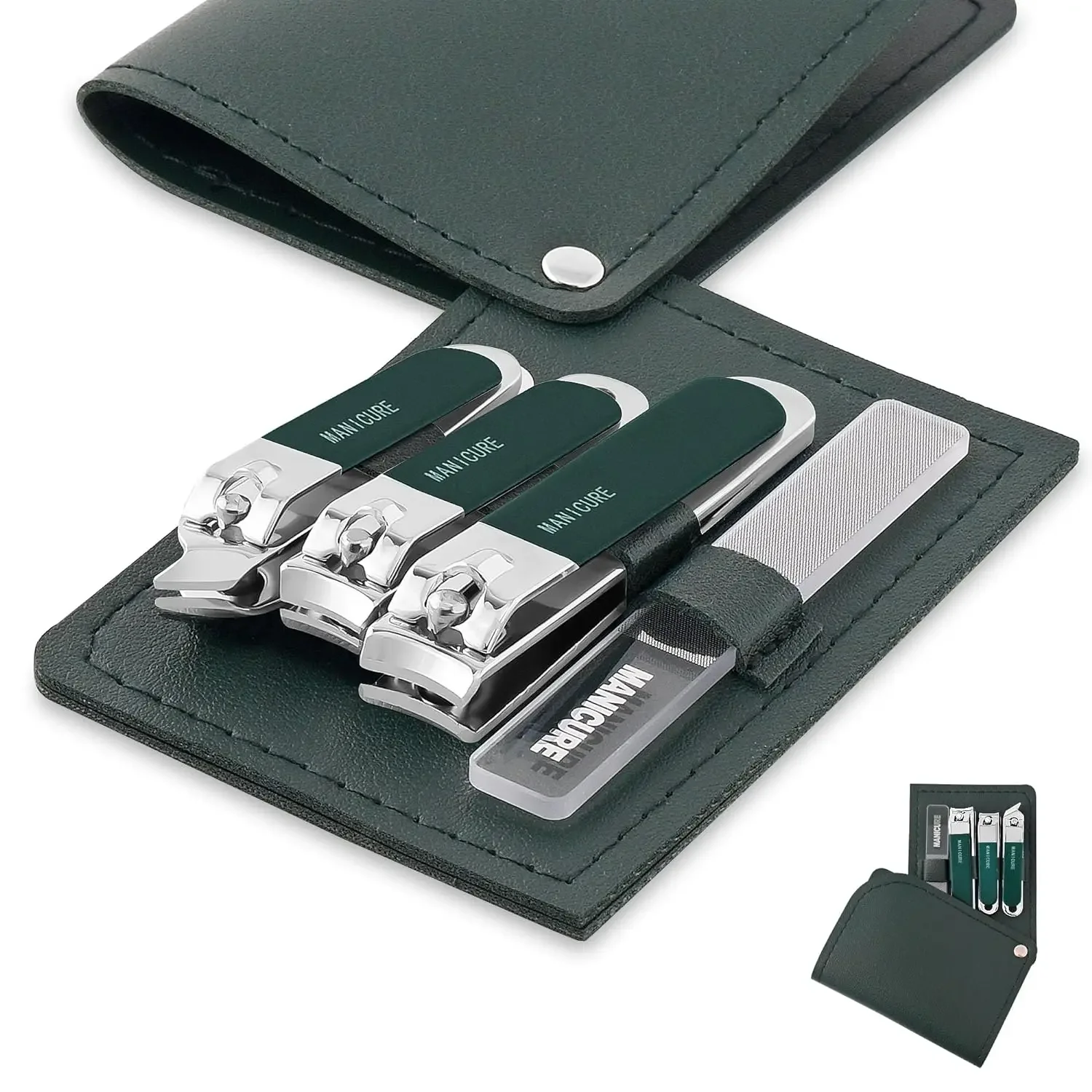 Nail Clippers Kit Professional Men/Women 4 Pcs，Manicure Set Stainless Steel Nail Clipper,Travel Manicure Grooming Kit Nail Clipp