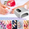 72W UV LED Nail Lamp Rechargeable Nail Dryer with 4 Timer Setting Sensor Professional Nail Art Manicure Tools for Home and Salon 6