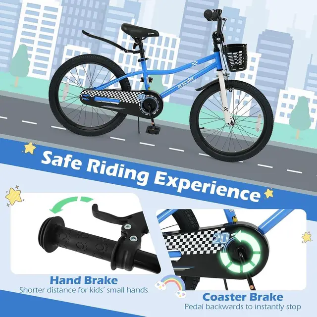 22358-1b0e52.jpg Children's Bikes, 12-20 Inch, Suitable for Ages 3-8, Toddler to Kids, with Removable Training Wheels, Handbrake, and Rear Brake,