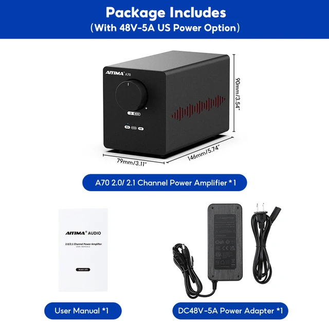 AIYIMA-A70 tpffbステレオパワーアンプ,クラスd,デジタルオーディオ