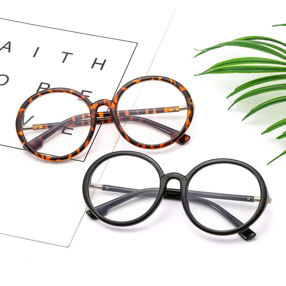 Round Reading Glasses Small Fashion Anti Blue Light Glasses Computer Presbyopia Eyewear Black Eyeglasses For Women Men +2.5 Bril 5