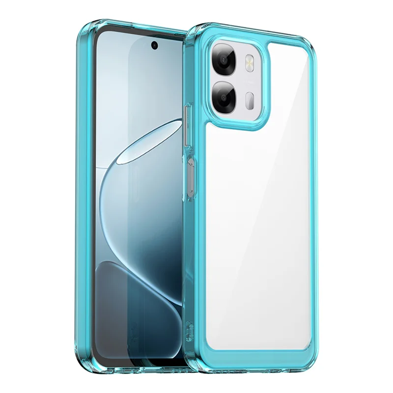 Transparent Colorful Shockproof TPU Protective Phone Case