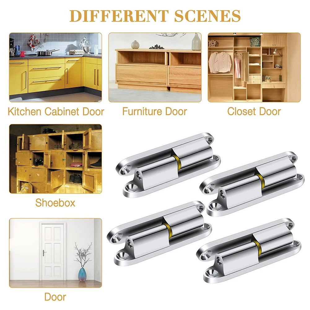 

2pc Stainless Steel Detachable Hinges 80x14mm Silver Industrial Cabinet Door Release Home Improvement Hardware