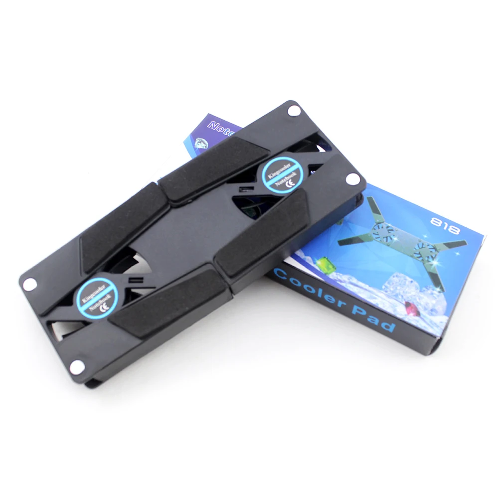 USB 전원 노트북 냉각 패드, 이중 60mm 팬 접이식 쿨러 패드 노트북 노트북 PC 컴퓨터 용 노트북 스탠드
