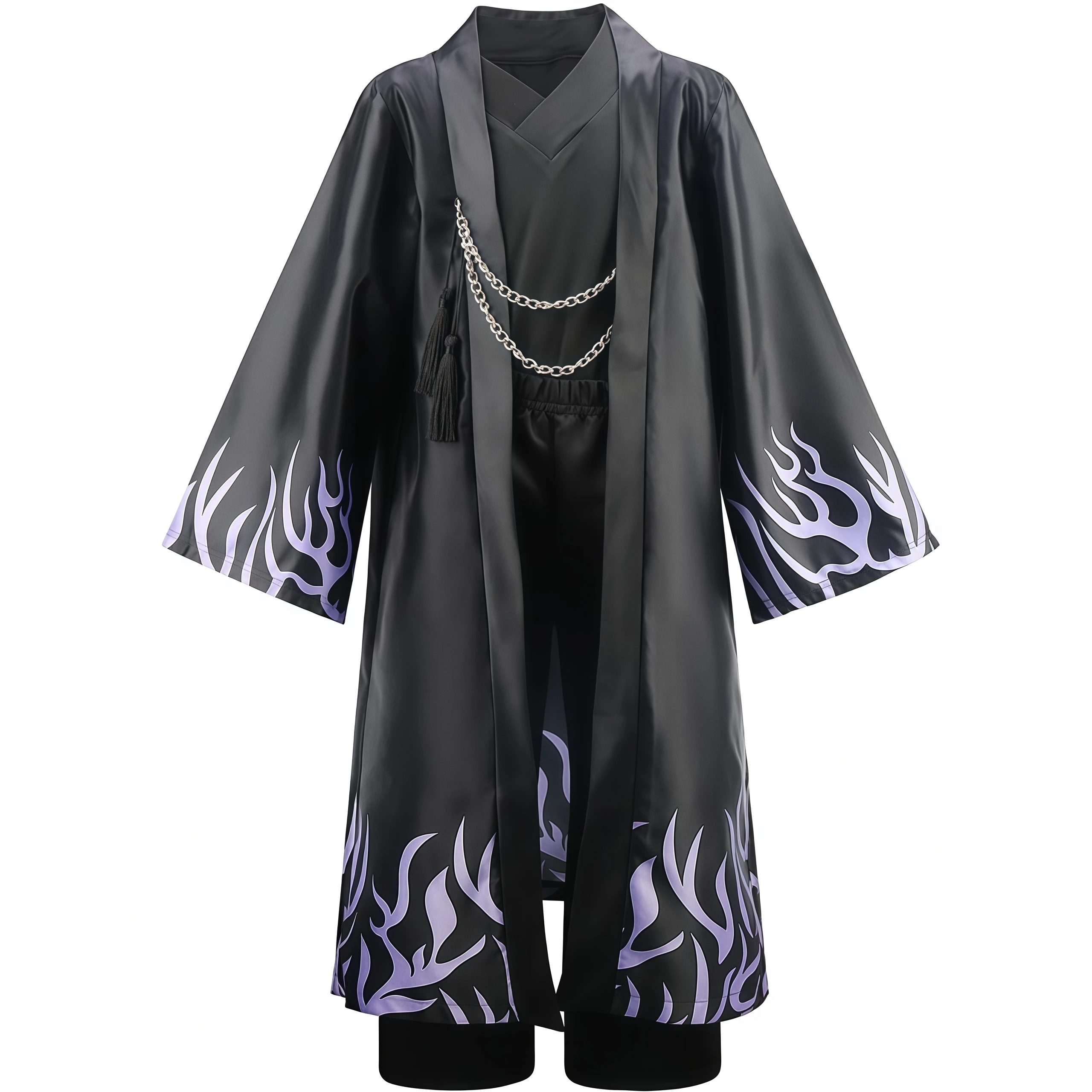 Kinder Kpop Cosplay Idol Jungen Kostüm Schwarzer Mantel Tops mit Hosen für Kinder Halloween Party Karneval Bühnenauftritt Outfits – Detail 1