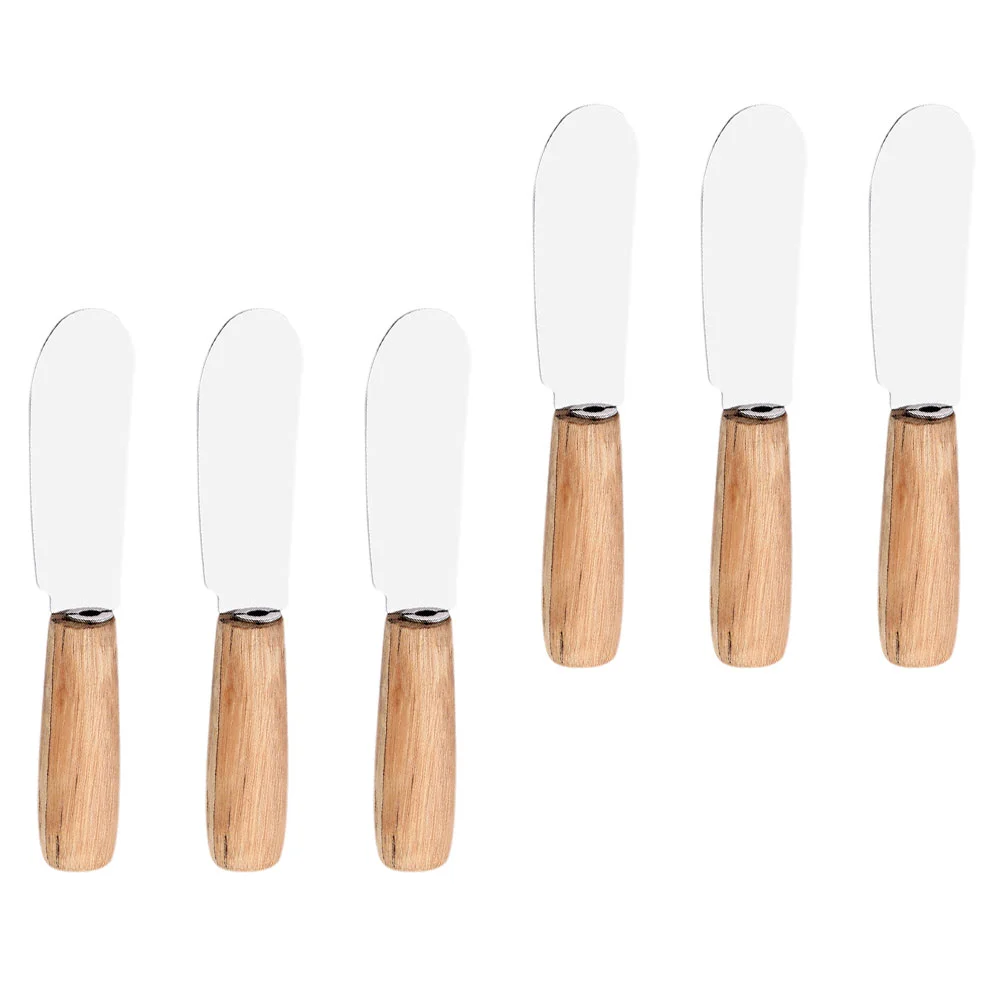 6 Pcs Dessert Cheese Spreader Stainless Spatula Cheese Slicer Butter Spreader Stainless Steel