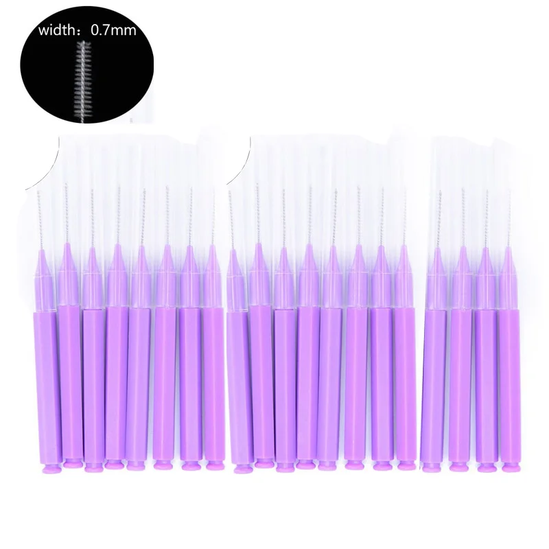 20-Pack Mini Brow and Lash Brushes - Bendable, Disposable Applicators