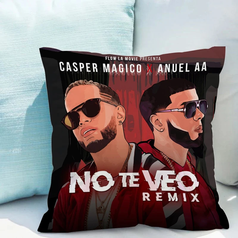 

Anuel Aa Sofa Cushions Double-sided Printing Home Decoration Accessories 40x40 Throw Pillow Covers Decorative Cushion Cover Car
