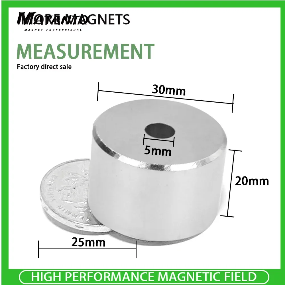 

1/2/5/10Pcs 30x20-5mm 30x20-6mm Round Strong Magnets with 5mm Hole Disc Fridge Magnet Search Neodymium Magnets Magnetic Sheet