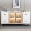 Closet Tall Kitchen Cabinet Sideboard Bar Glass Wine Dining Metal Cabinet Pantry Storage Muebles Kitchen Complete Furniture 3