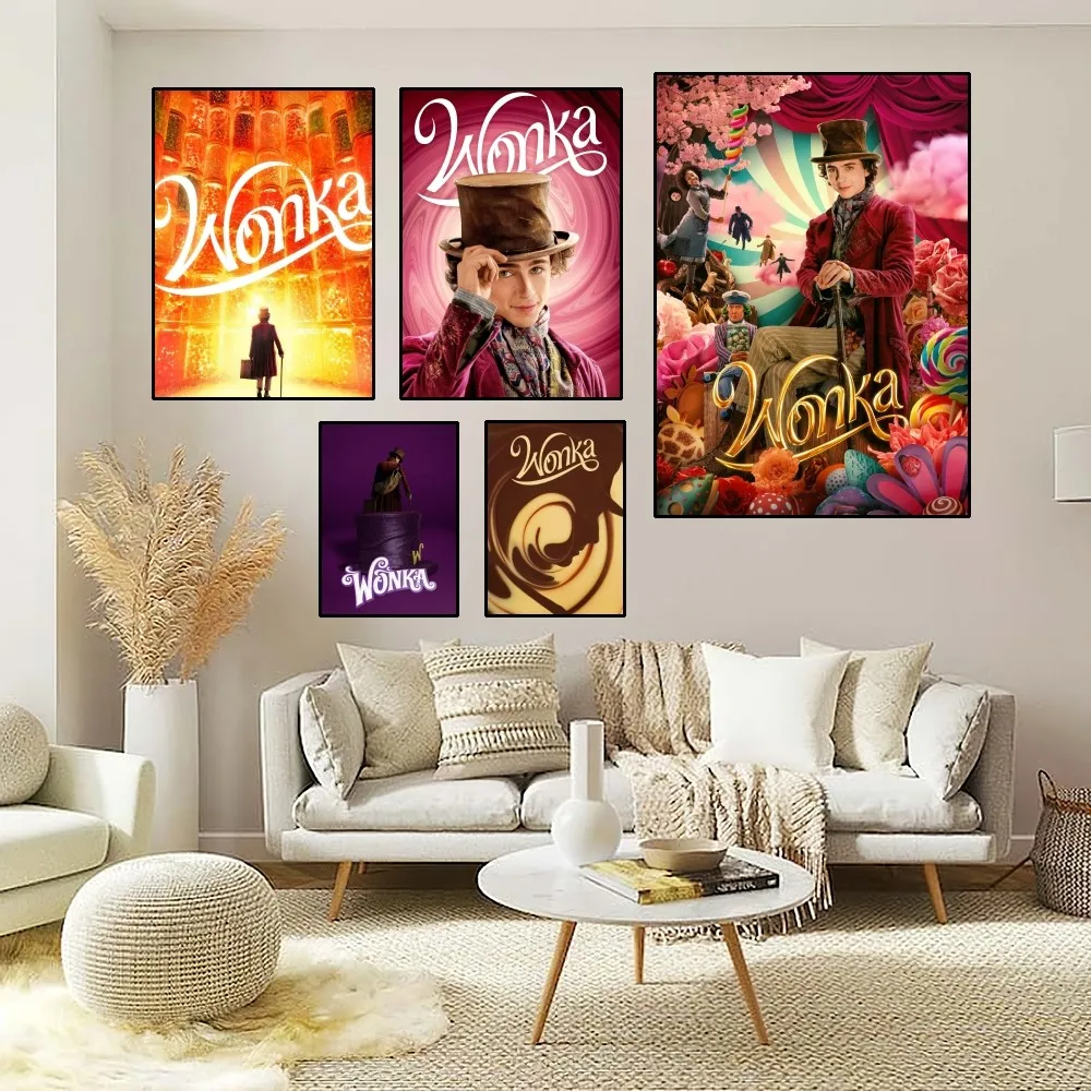 W-Wonka New Moive Poster Home Room Decor Estetica Art Wall Painting Stickers