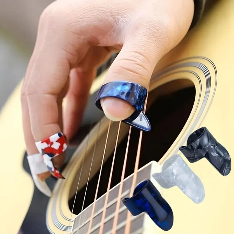 Portable Guitar Thumb Picks, Index Finger Picks, Random Colors, Practical and Convenient Music Instrument  Accessories