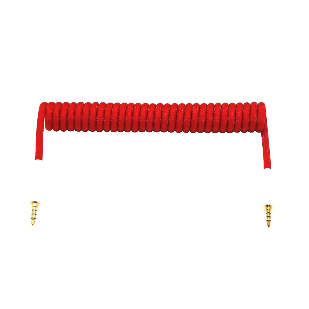 Cavo A Spirale A Spirale Da 3.5Mm Trs Trrs A Trrs Per Tastiera Divisa Rode Sc7 Di Videomic Video Microtype Cavo Audio Cavo