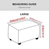 1PC Elastic Velvet Footrest Cover Stretch Dustproof Ottoman Stool Cover Rectangular Footrest Slipcover Furniture Protection 2
