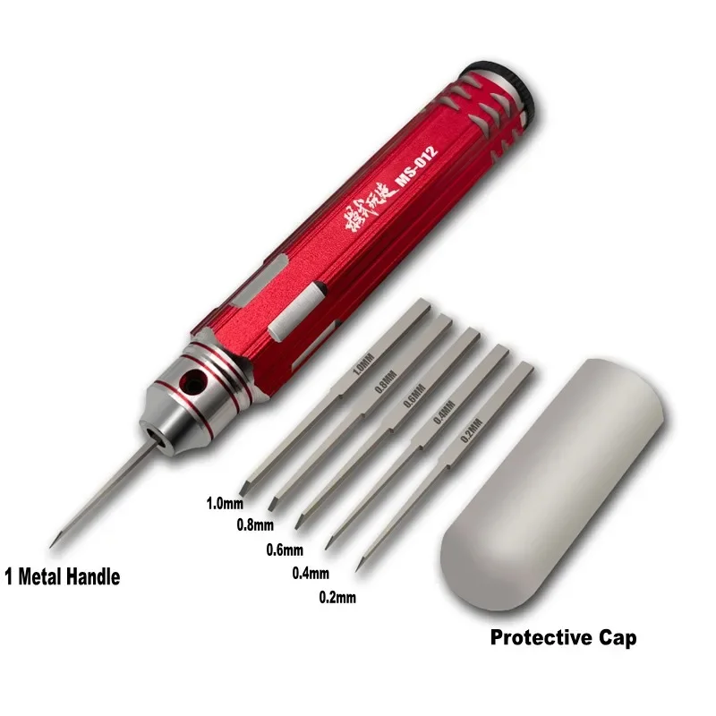 5 in 1 Replaceable Blade Precise Pushing Knife Carver Line Nicking Tool for Model Kit DIY Model Tools
