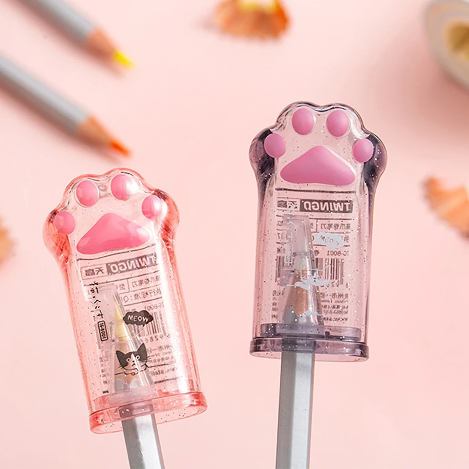 Temperamatite Kawaii A Forma Di Zampa Di Gatto, Carino E Compatto, Per Bambini E Amanti Dei Gatti, Forniture Scolastiche
