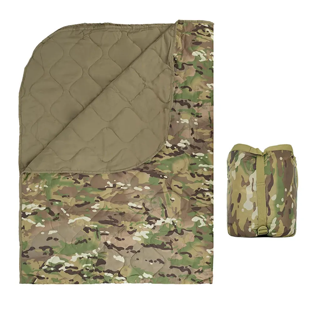 Camping Camouflage Quilt Multifunctional Picnic Blanket Outdoor Windproof Poncho Waterproof Napping Quilt Keep Warm NA81