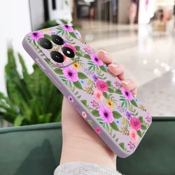 Spring Pattern Silicone Phone Case Cover for Redmi 15 4G (Light Purple)