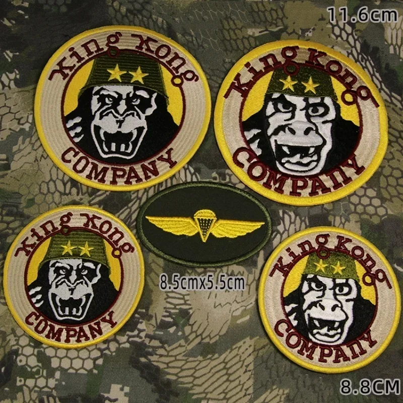 킹콩 택시 드라이버 전술 패치 자수 배지, 고릴라 후크 및 루프 패치, 클레 낙..