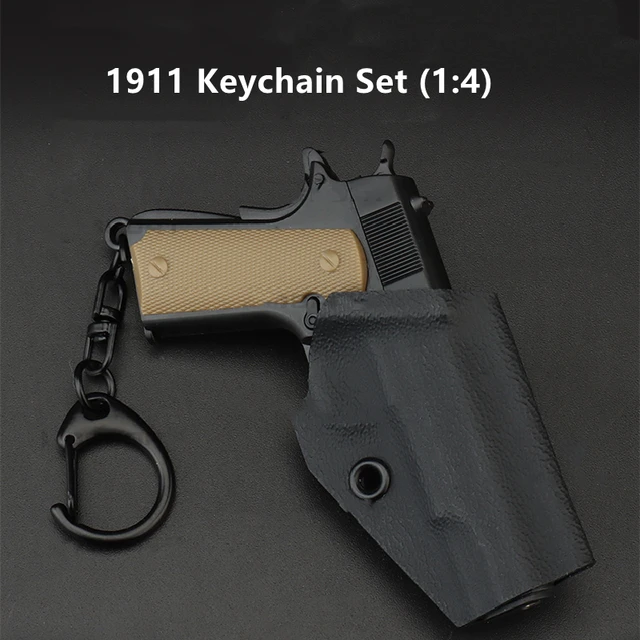 COLT 1911 .45 METAL KEYCHAIN Available In REAL WOOD