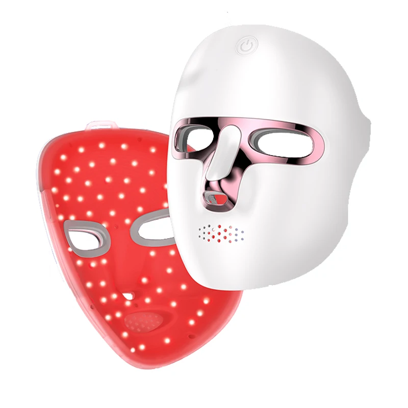 7 colors led facial mask photon therapy skin care for face acne reduction led face neck mask