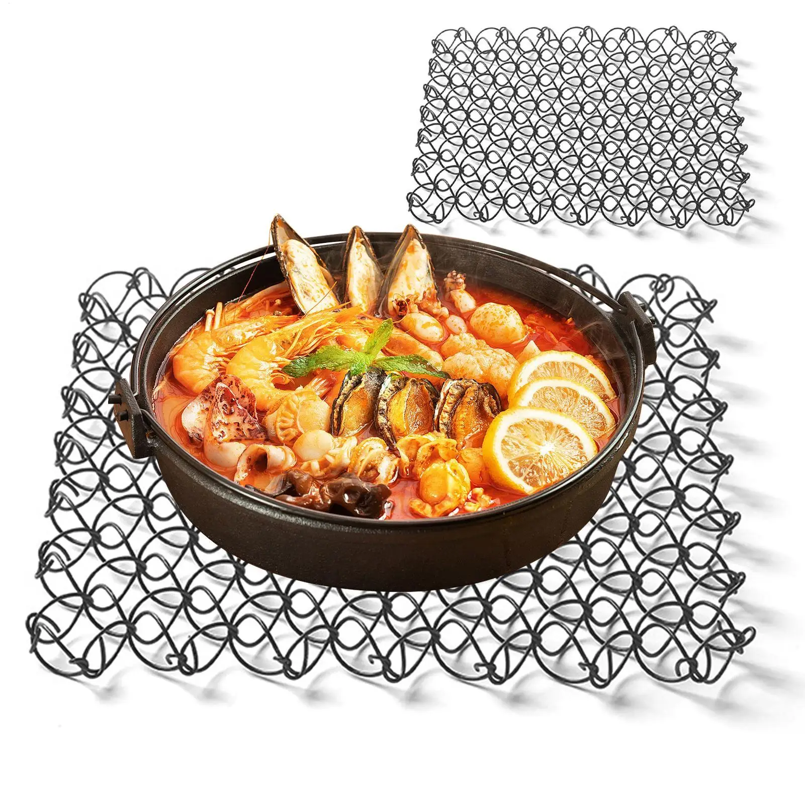 Kitchen Stove Insulation Rack Metal Trivet Stainless Steel Anti ...