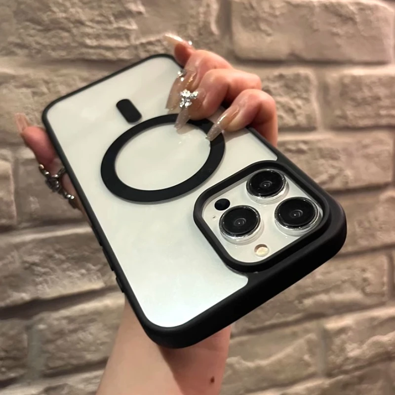 Sleek Transparent Magnetic Acrylic Hard Case
