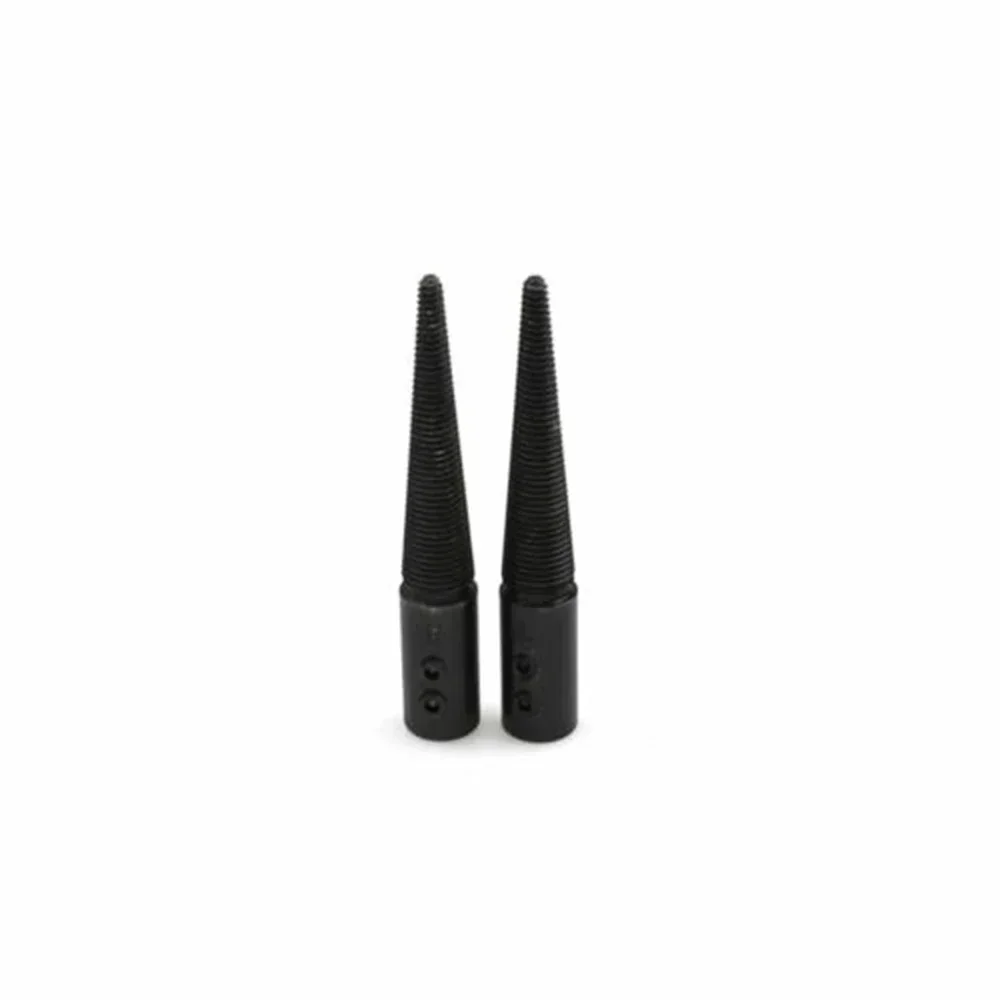 2pcs 8mm Polishing Spindle Grinding Adapter Tapered Nose Left Right Shaft Abrasive Tools Pigtail Wheels Rod Set