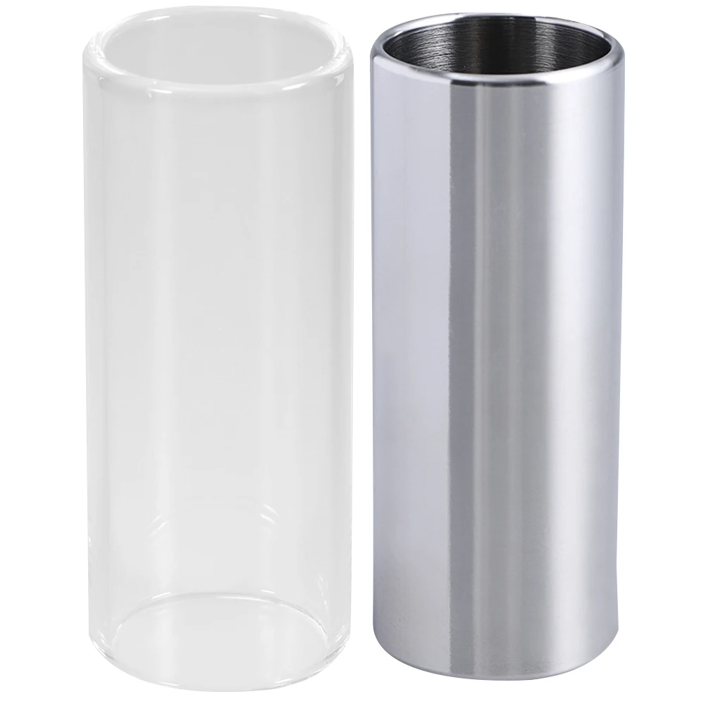 

Guitar Slide Standard Slider Stainless Steel Metal/Glass Finger Slide Guitar Ukulele String Instrument Guitar Slide Accessories