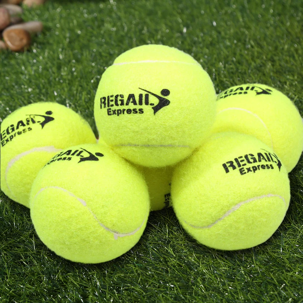 Tennis Balls 12pcs Thick Rubber Tennis Training Ball High Elasticity Tennis Ball High Bounce Practice Balls for Beginner