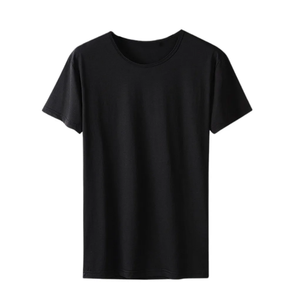 New Round Neck T Shirts for Men Simple Quick Dry Short Sleeve T-shirt Bottoming Shirt Large Size Men's Basic T-shirt Male
