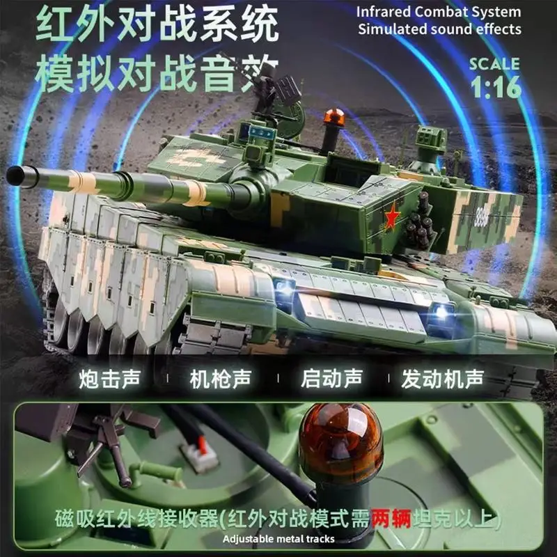 Metal Track Remote Control Tank Toy for Kids