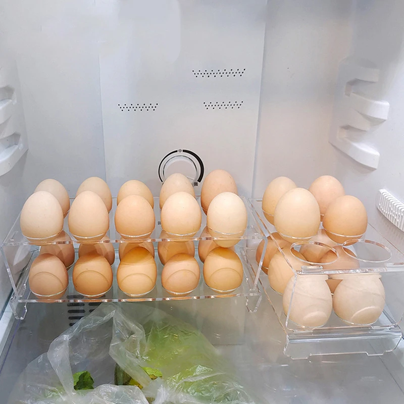 6/10 Holes Egg Storage Container Refrigerator Holder For Fridge Tray Box Platter Case Rack Display Organisers Stackable