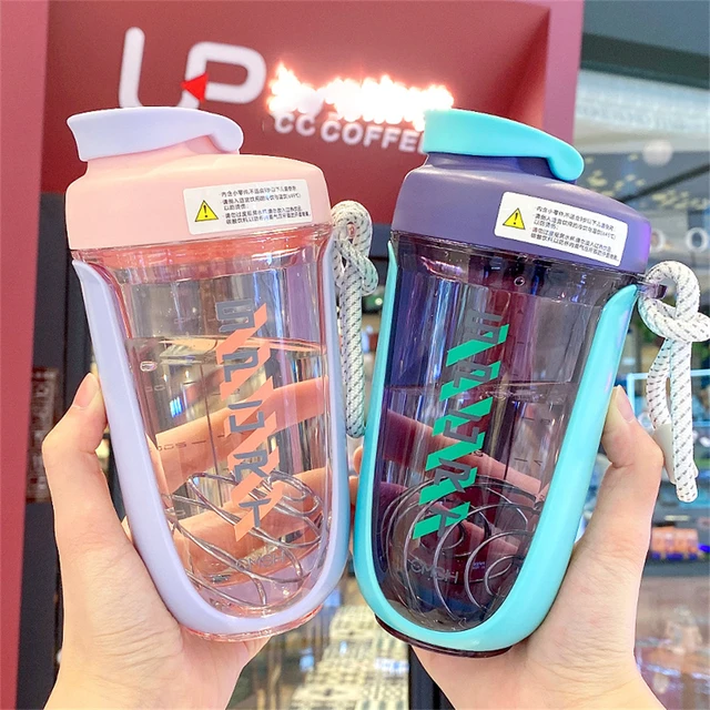 Stainless Steel Shaker Bottle - Sports Water Cup  Metal Water Bottle with  Wire Whisk Leak-Proof Design Portable Shaker Bottles - AliExpress