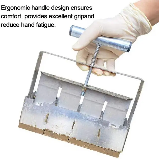 1 Beállított Kézi Talajblokk -Készítő Rozsdamentes Fém Talaj Blokkoló Szerszám Újrahasznosítható Ergonómikus Fogantyúkert Kerti Szerszámkészlet - Image 3