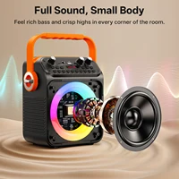 T35 High Power Karaoke Bluetooth Speaker Music Rhythm Light 360 Degree Stereo Surround Wireless Subwoofer with Dual Microphone - Image 3