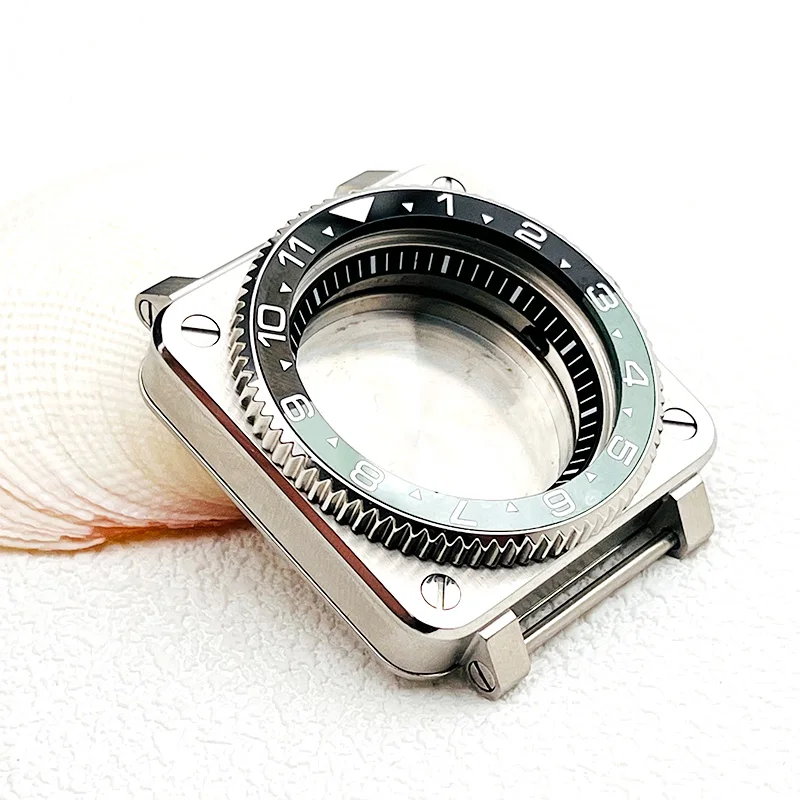 SKX007 Stainless Steel Square Sealed Back Cover Sapphire Crystal Glass