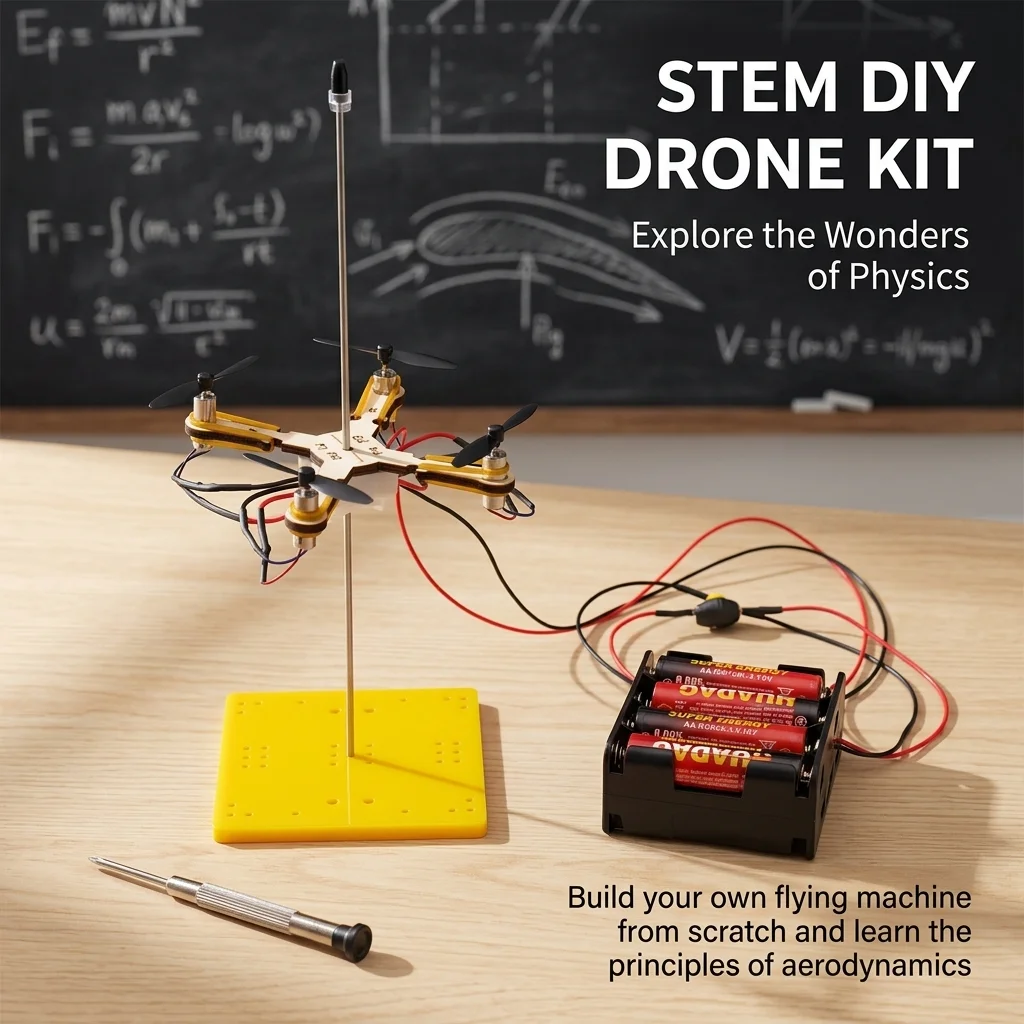 Kit Drone Jouet Bois DIY - Expérience Scientifique Cadeau Enfant