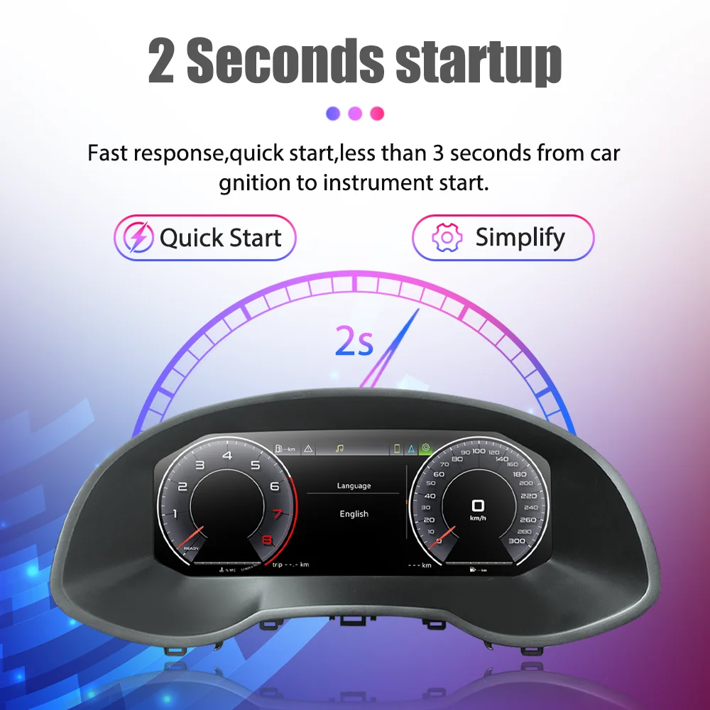 Velocímetro con Pantalla LCD de 12.3'' para Audi Q5 (2010-2018), Panel de Instrumentos Digital, Cabina Virtual 2