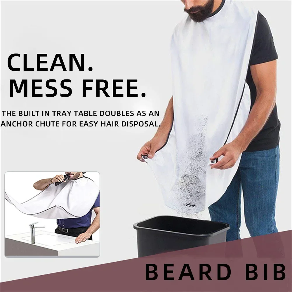 Male Shaving Apron Beard Catcher Cape Shaver Cleaning Care Bib