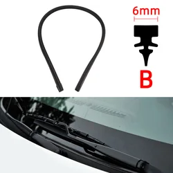 All-Season Windshield Wiper Blade Refills - Natural Rubber Strips, 14-32” - 26 inch (Style B (6mm))