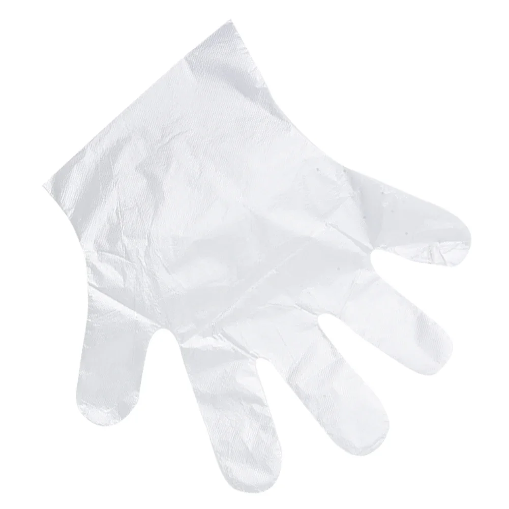 Disposable Gloves 100pcs Food Grade Transparent Waterproof Kitchen Plastic Multifunctional