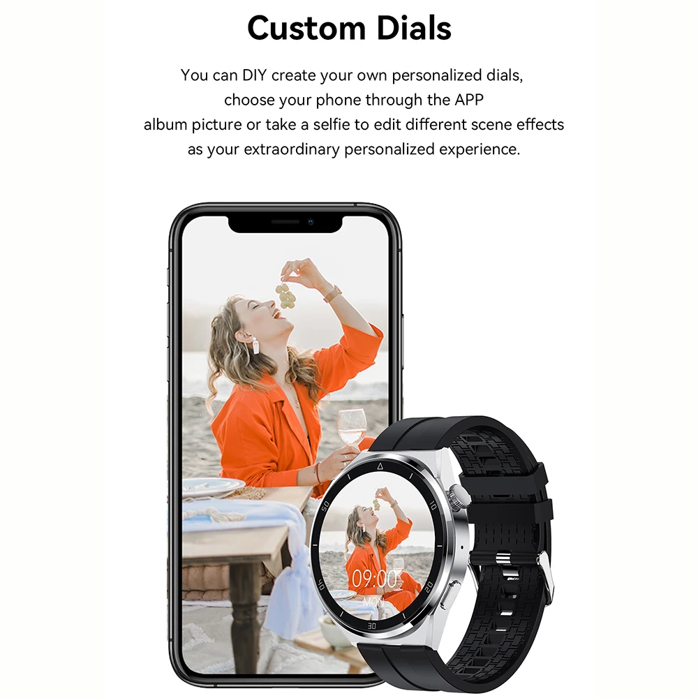 SENBONO 2023  Ʈ ġ 1.6 ġ ū ȭ   ̾  ȭ ƮϽ    Smartwatch