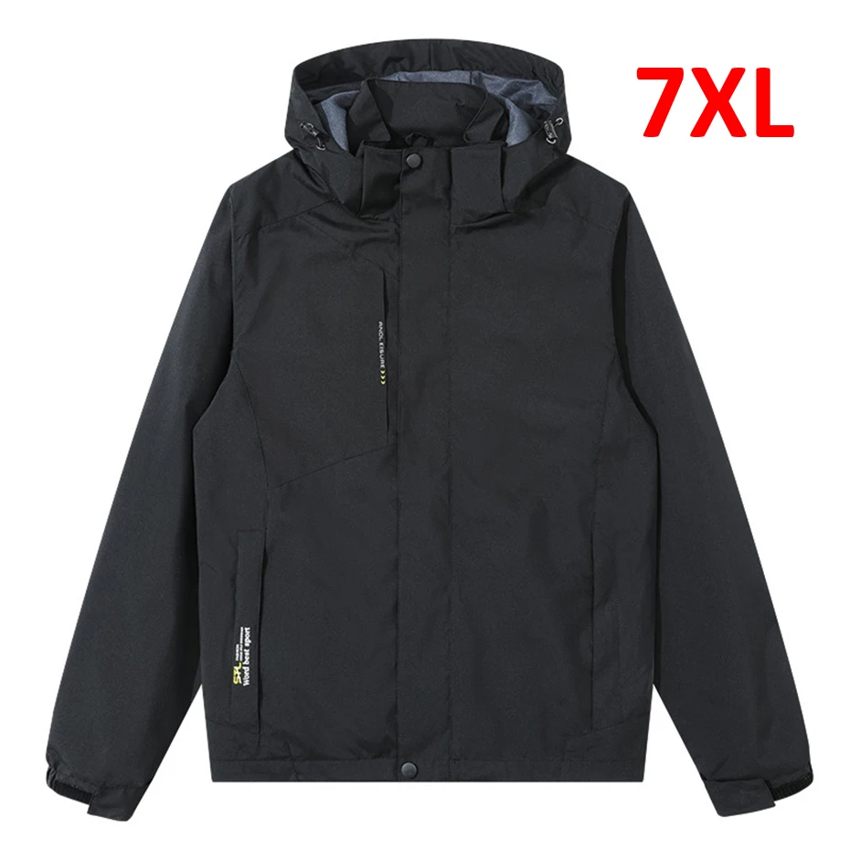 Men's Windbreaker Waterproof Jacket Coat Men Spring Autumn Travel Jacket Male Fashion Outdoor Outerwear Plus Size 6XL 7XL