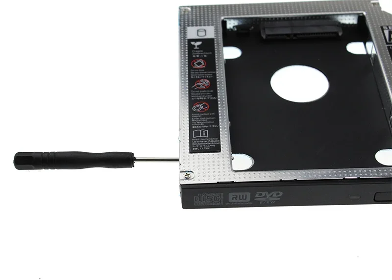 2025 알루미늄 SATA 3.0 2세대 HDD 캐디 노트북 외장 케이스 9.5mm 2.5인치 2TB SSD 케이스 하드 디스크 노트북 CD/DVD-ROM 광학 베이 배플